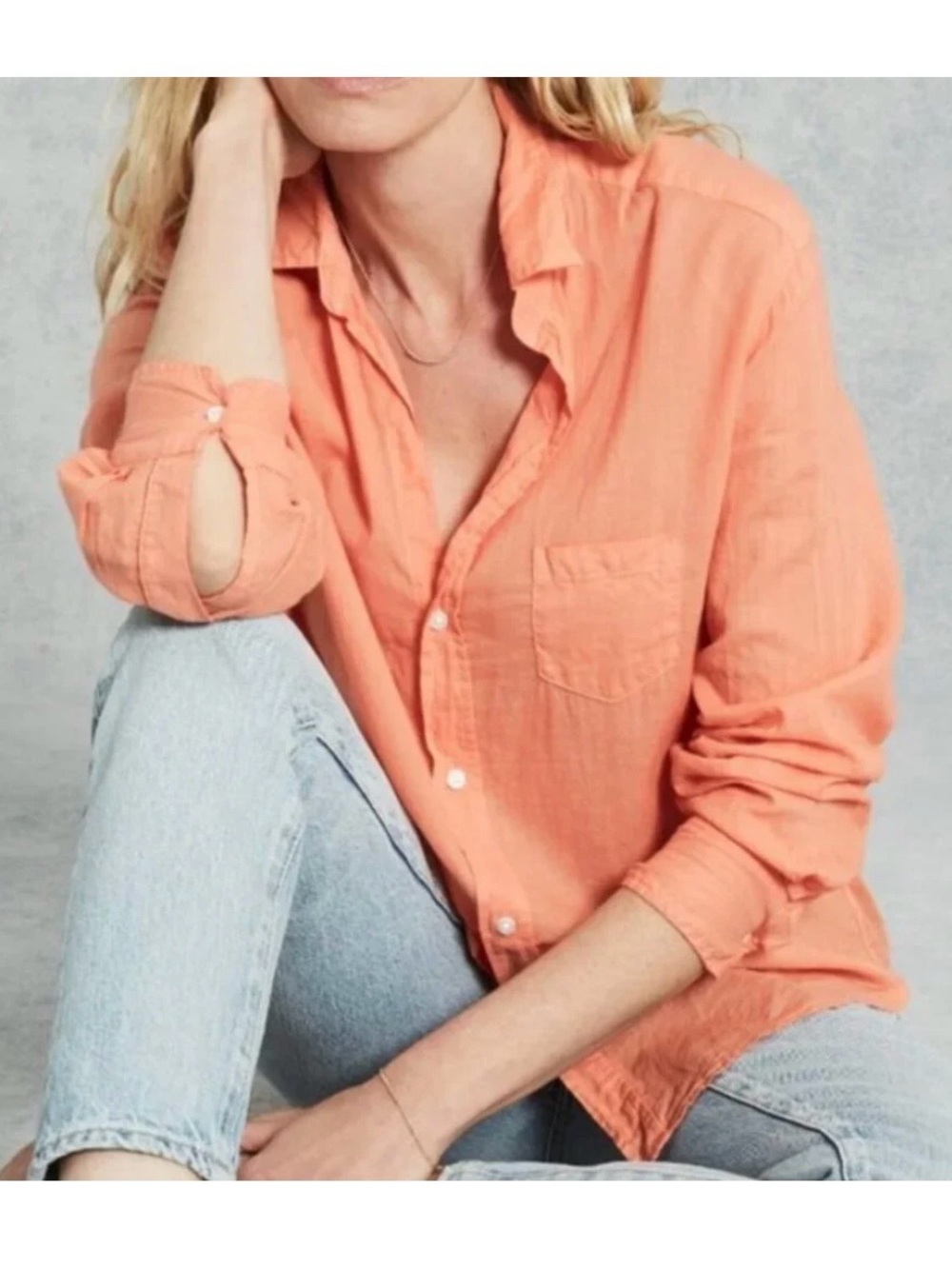 frank & eileen barry shirt orange